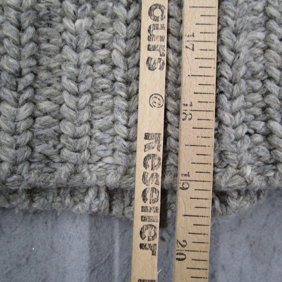 Abercrombie Fitch Sweater Women Small Gray Wool Blend Chunky Knit Cardigan Y2K - Picture 7 of 9